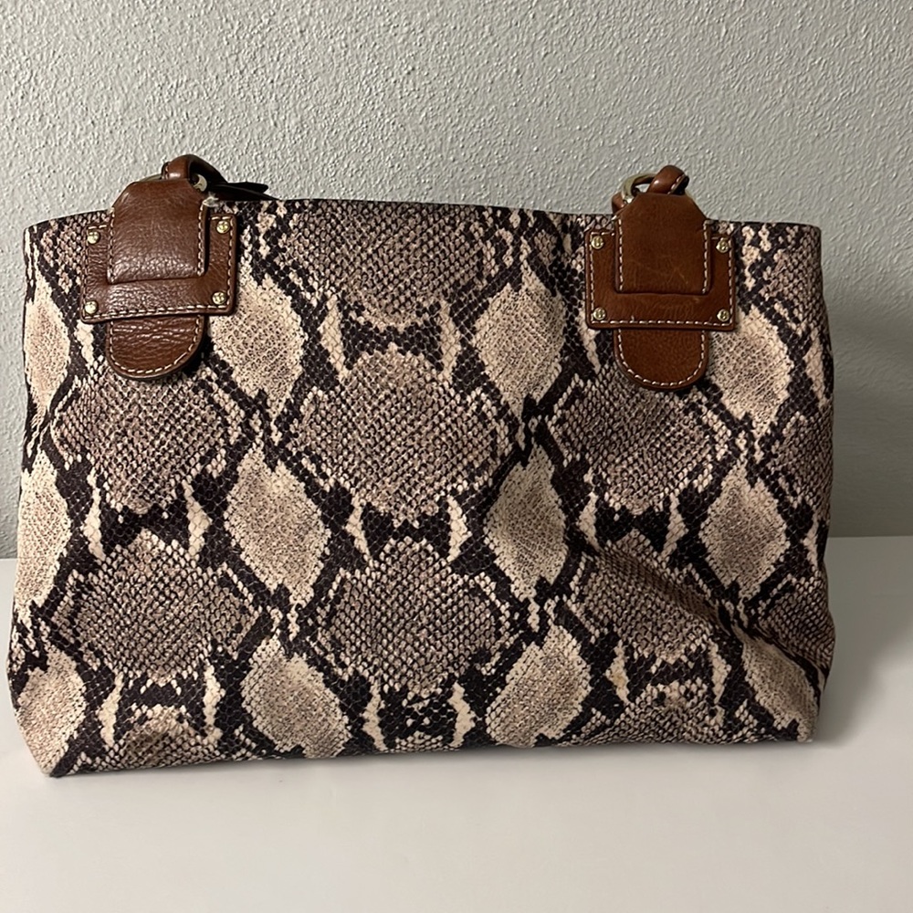 Kate Spade Python Triple Entry Shoulder Handbag T… - image 3